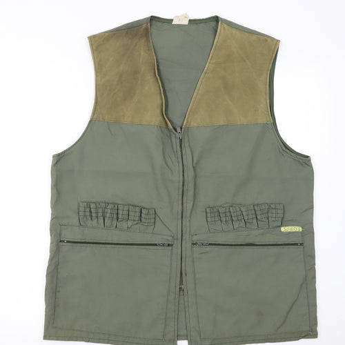 Somlys Men's Green Cotton Hunting Waistcoat Size 40 Bodywarmer