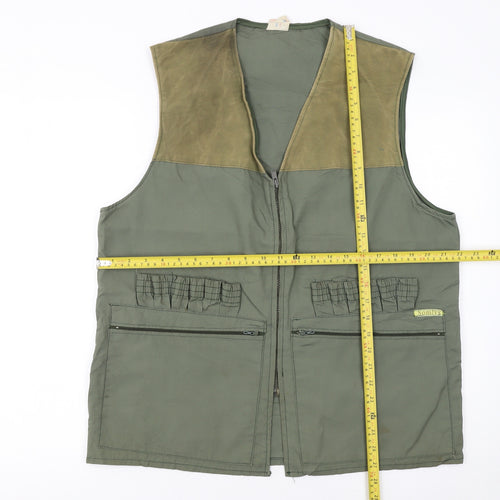 Somlys Men's Green Cotton Hunting Waistcoat Size 40 Bodywarmer
