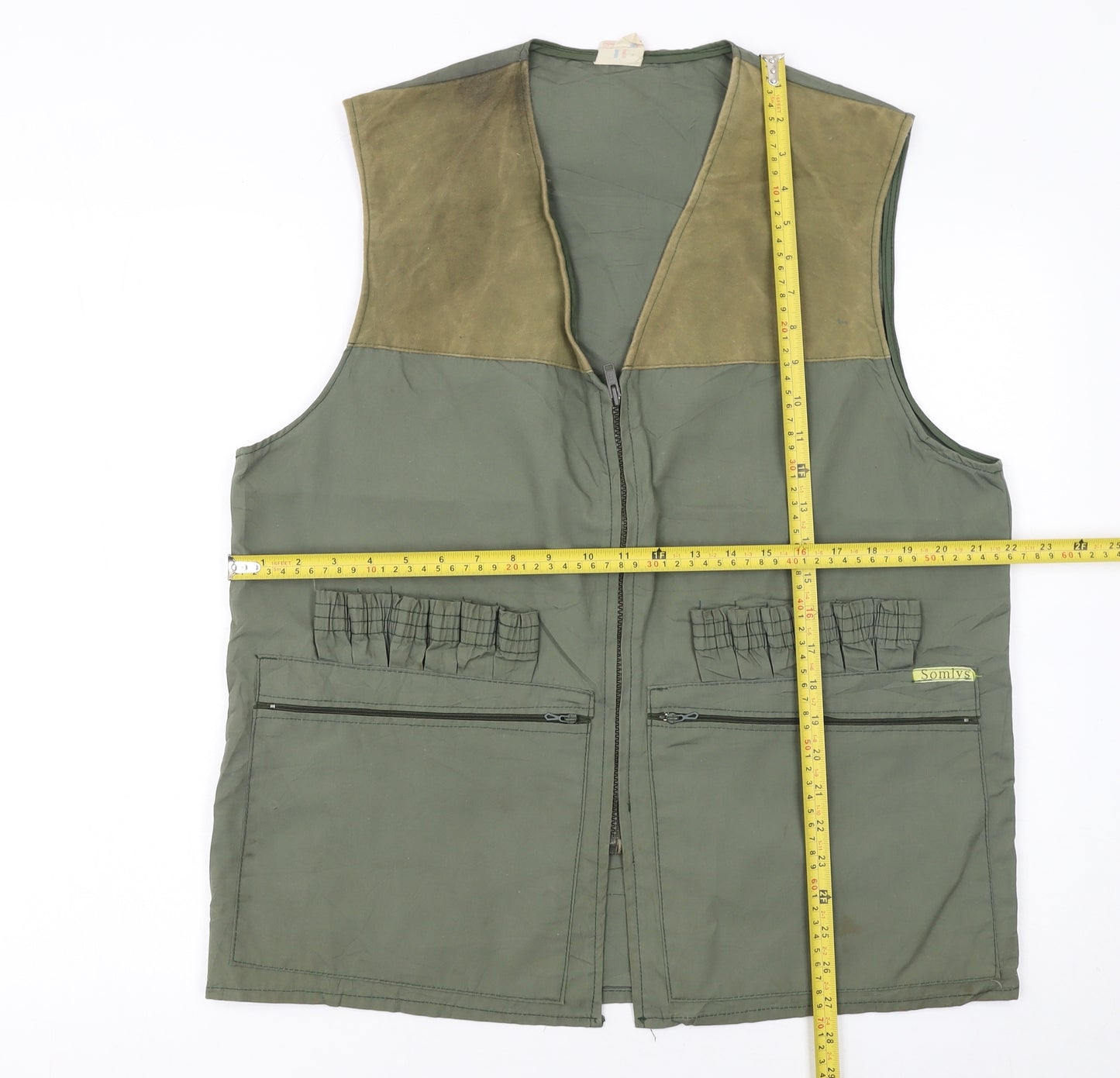 Somlys Men's Green Cotton Hunting Waistcoat Size 40 Bodywarmer