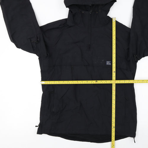 Vintage Industries Mens Black Anorak Jacket M Hooded Nylon