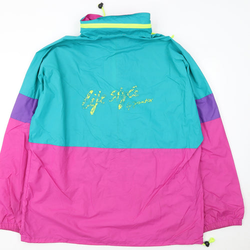Jeantex Women's Multicoloured 80s Windbreaker Jacket Size 22
