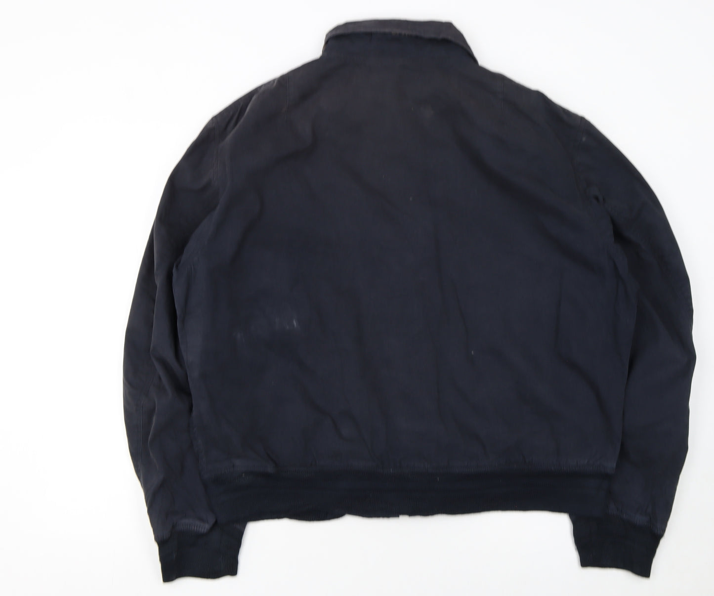 Gant Men's Blue Bomber Jacket L Twill Cotton Nylon Classic Style