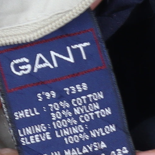 Gant Men's Blue Bomber Jacket L Twill Cotton Nylon Classic Style