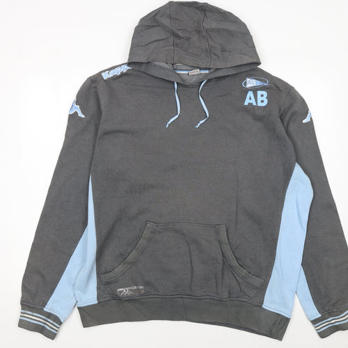 Kappa Men's Grey 2XL Pullover Hoodie Sports Logo Sweatshirt