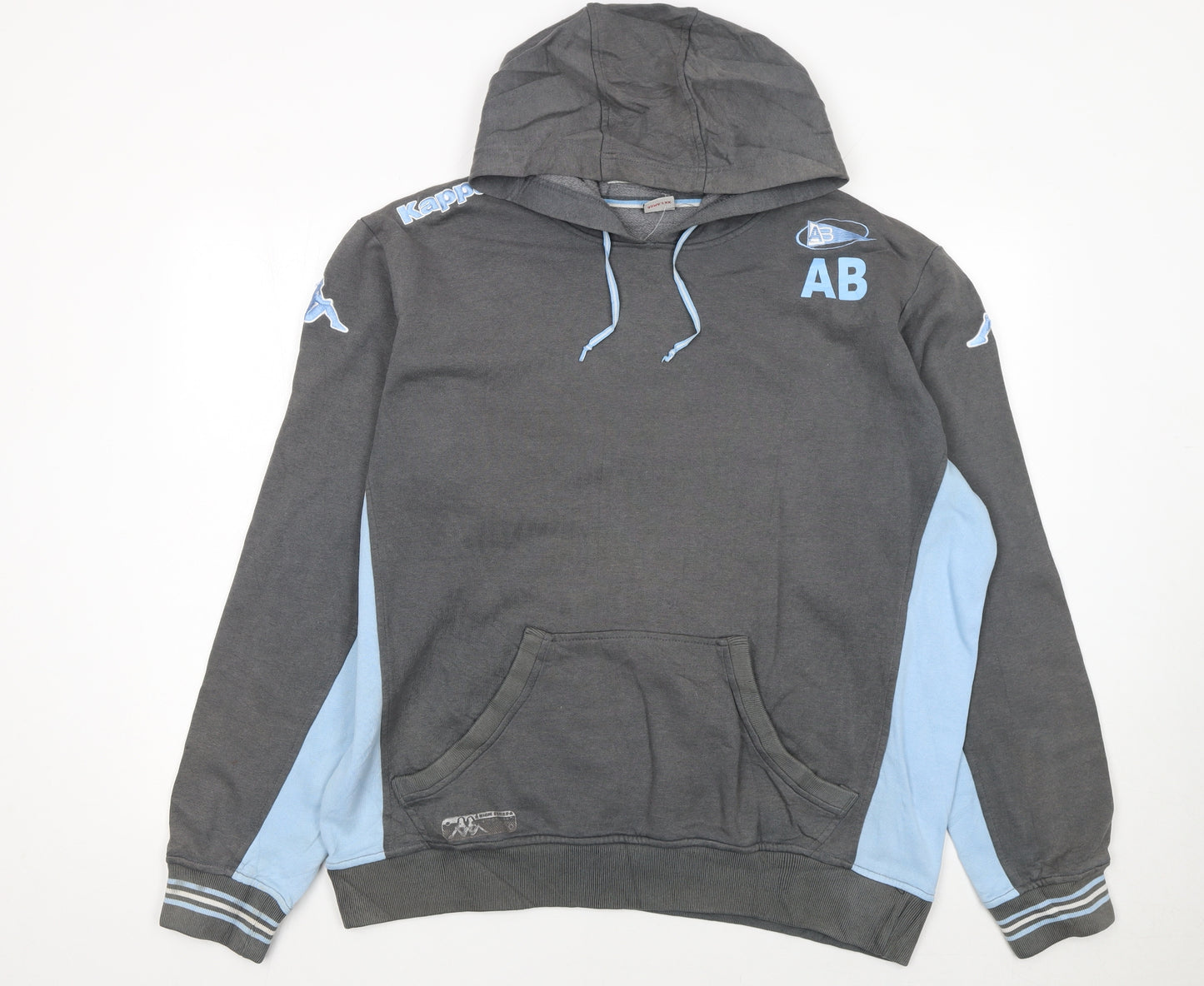 Kappa Men's Grey 2XL Pullover Hoodie Sports Logo Sweatshirt