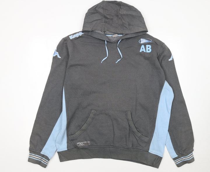 Kappa Men's Grey 2XL Pullover Hoodie Sports Logo Sweatshirt