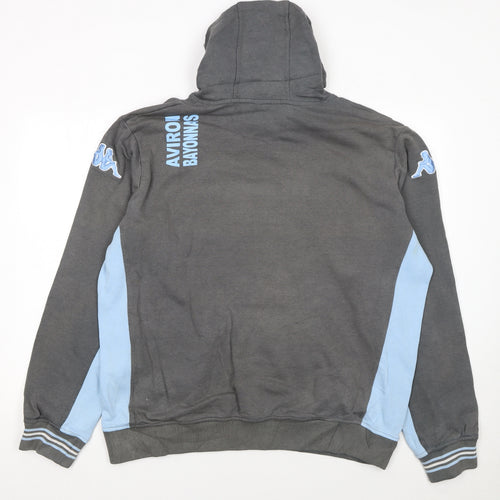 Kappa Men's Grey 2XL Pullover Hoodie Sports Logo Sweatshirt