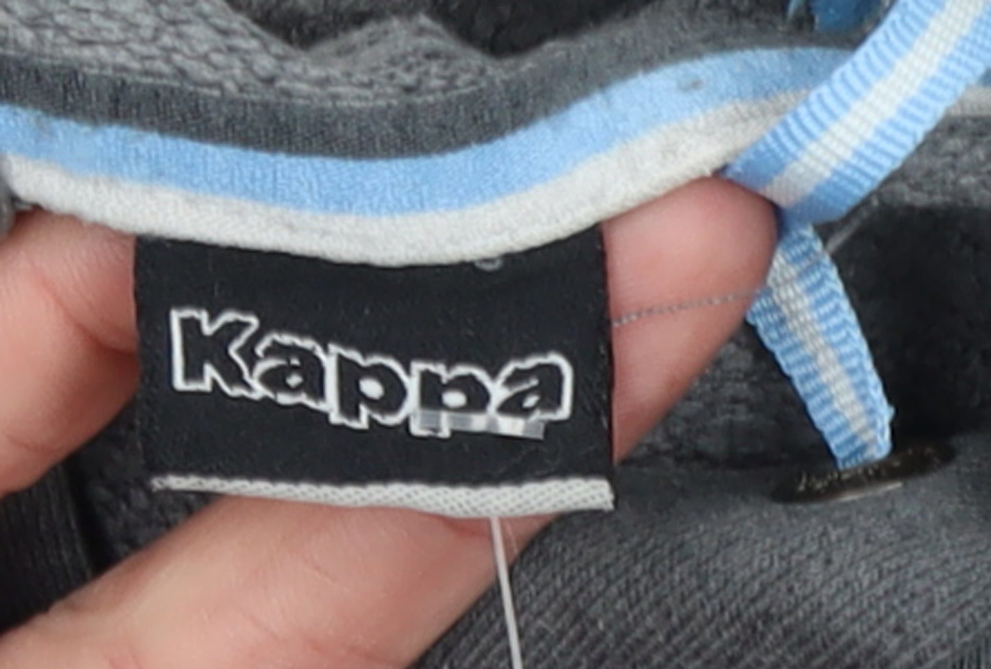 Kappa Men's Grey 2XL Pullover Hoodie Sports Logo Sweatshirt