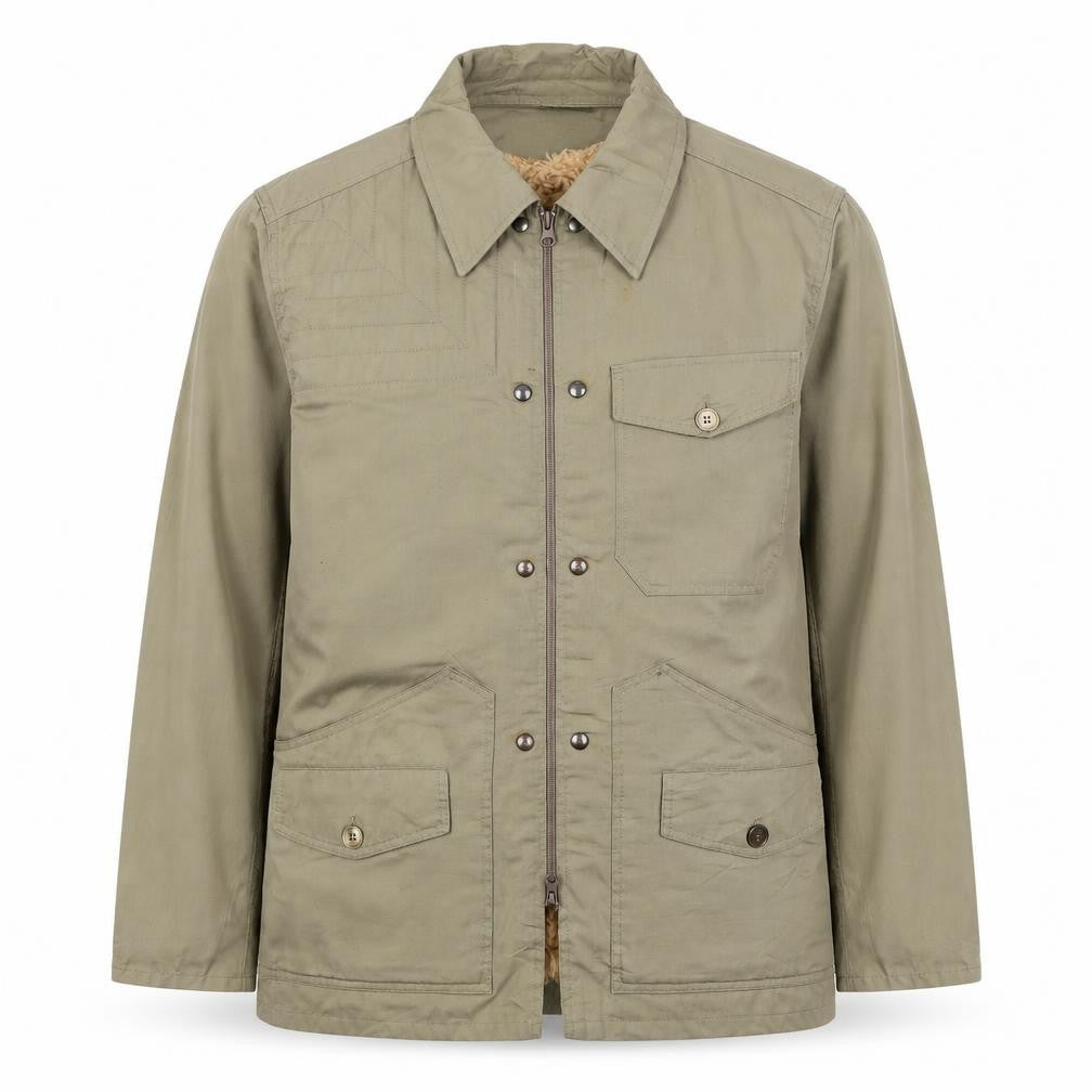 Thermic Men's Green Military Jacket Faux Fur Lined Size 58