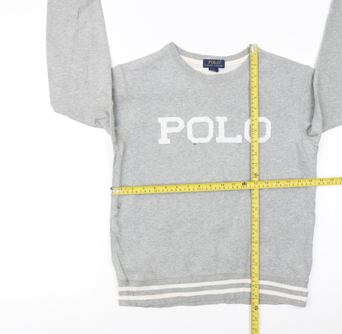 Ralph Lauren Girls Grey Logo Pullover Sweatshirt L 14-16 Years