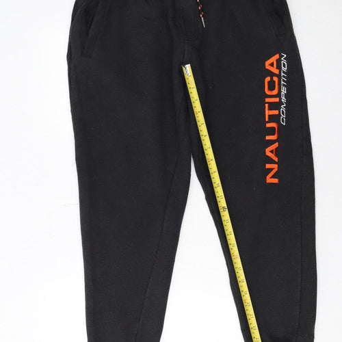 Nautica Men's Black Jogger Sweatpants Size M Cotton Blend