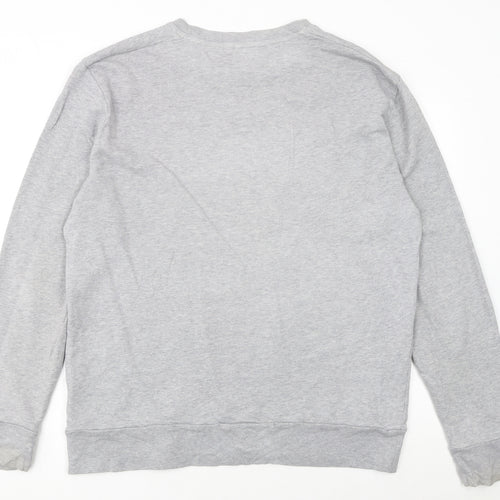 Levi's Men's Grey Logo Crew Neck Pullover Sweatshirt M