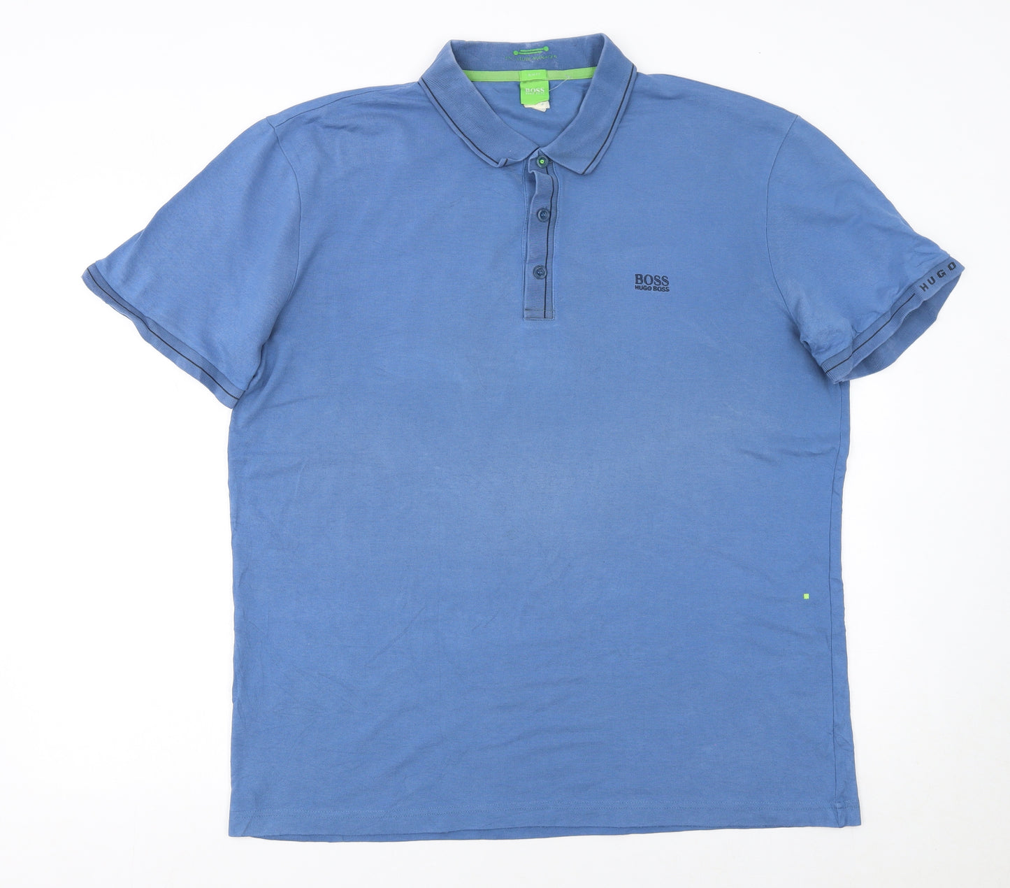 Hugo Boss Men’s Blue 2XL Polo Shirt Classic Cotton Short Sleeve