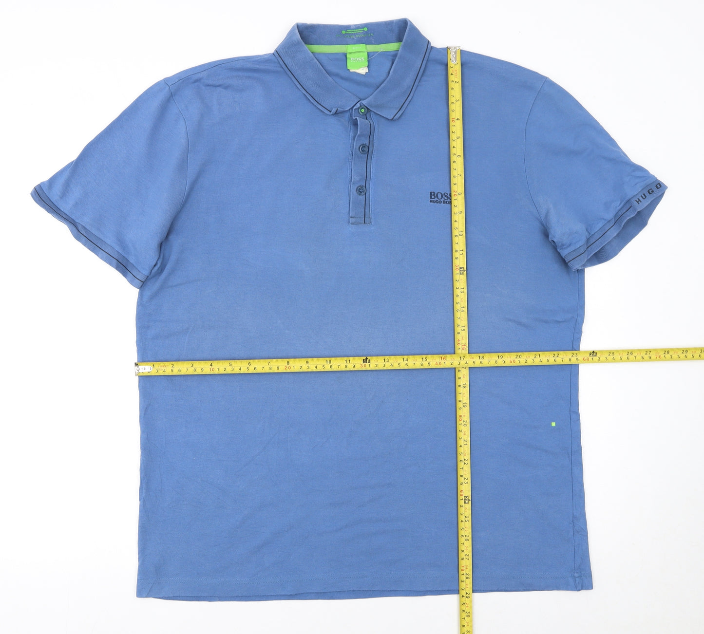 Hugo Boss Men’s Blue 2XL Polo Shirt Classic Cotton Short Sleeve