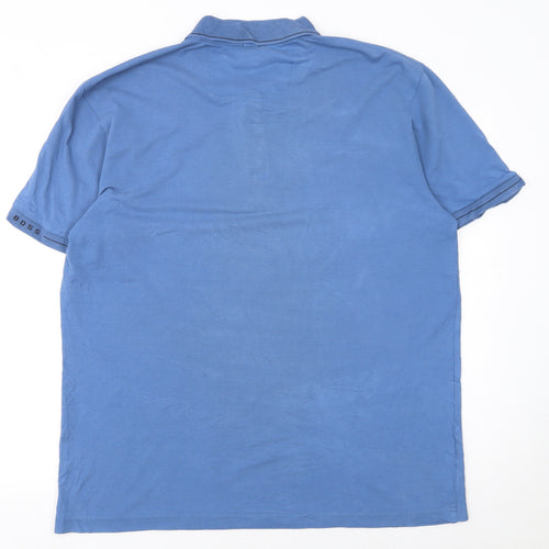 Hugo Boss Men’s Blue 2XL Polo Shirt Classic Cotton Short Sleeve