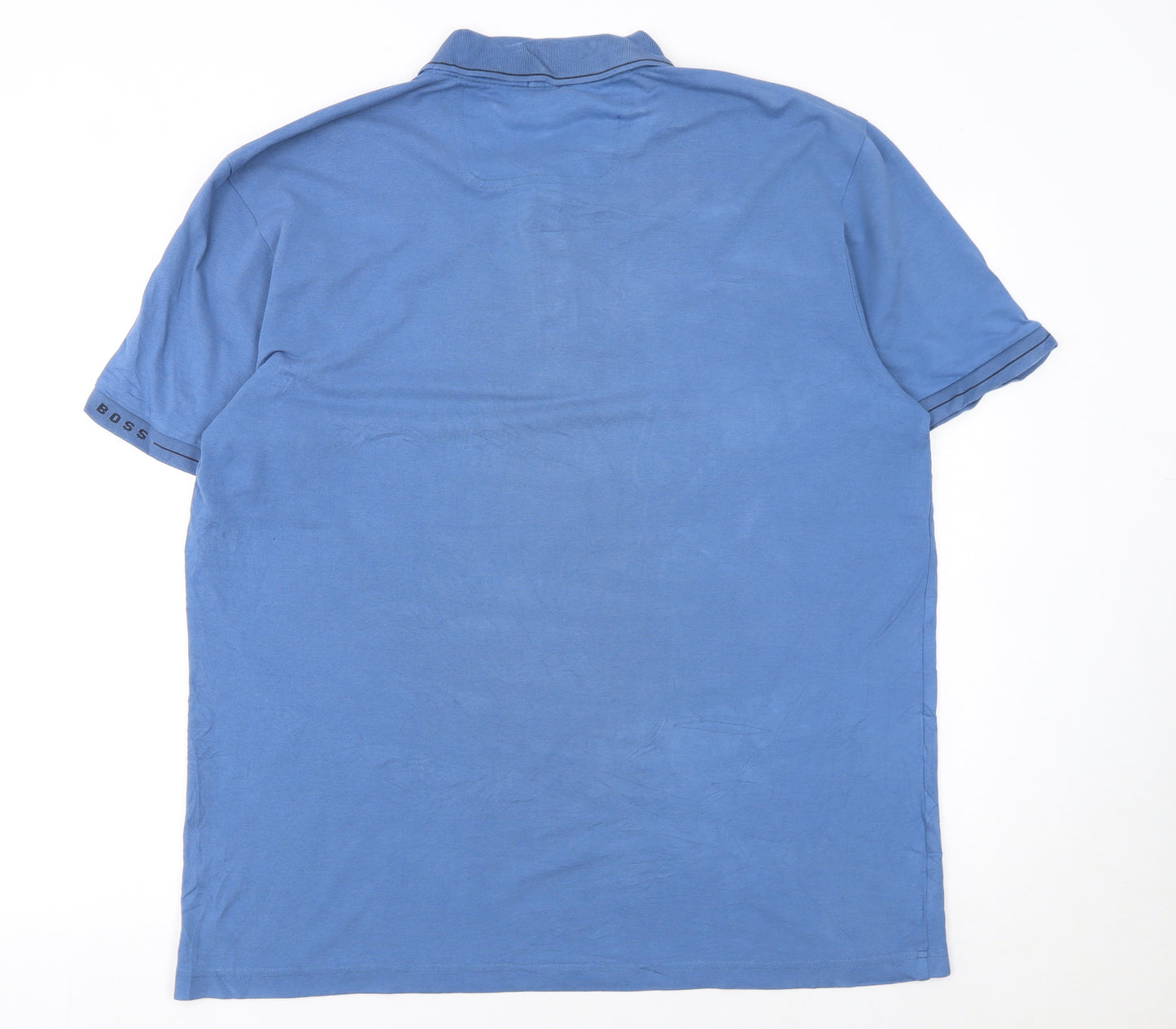 Hugo Boss Men’s Blue 2XL Polo Shirt Classic Cotton Short Sleeve