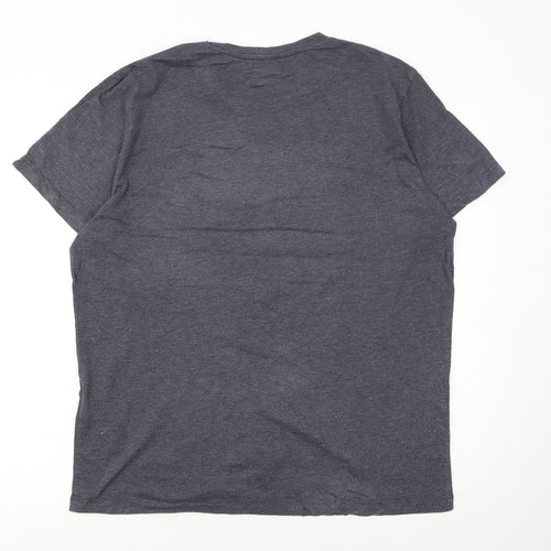Jack & Jones Men's Grey 1990 Retro Graphic Crew Neck T-Shirt L Regular Fit