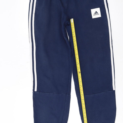 Adidas Teens Blue XL Jogger Sweatpants with Stripes