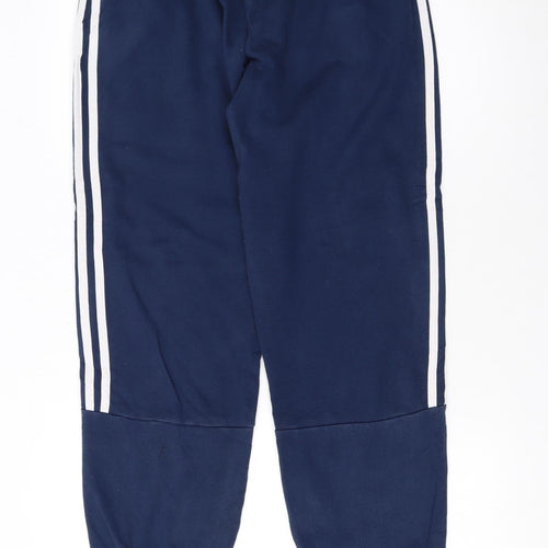 Adidas Teens Blue XL Jogger Sweatpants with Stripes