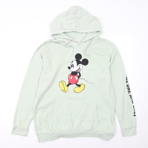 Disney Women's Mint Green Mickey Mouse Pullover Hoodie Size 14 XL