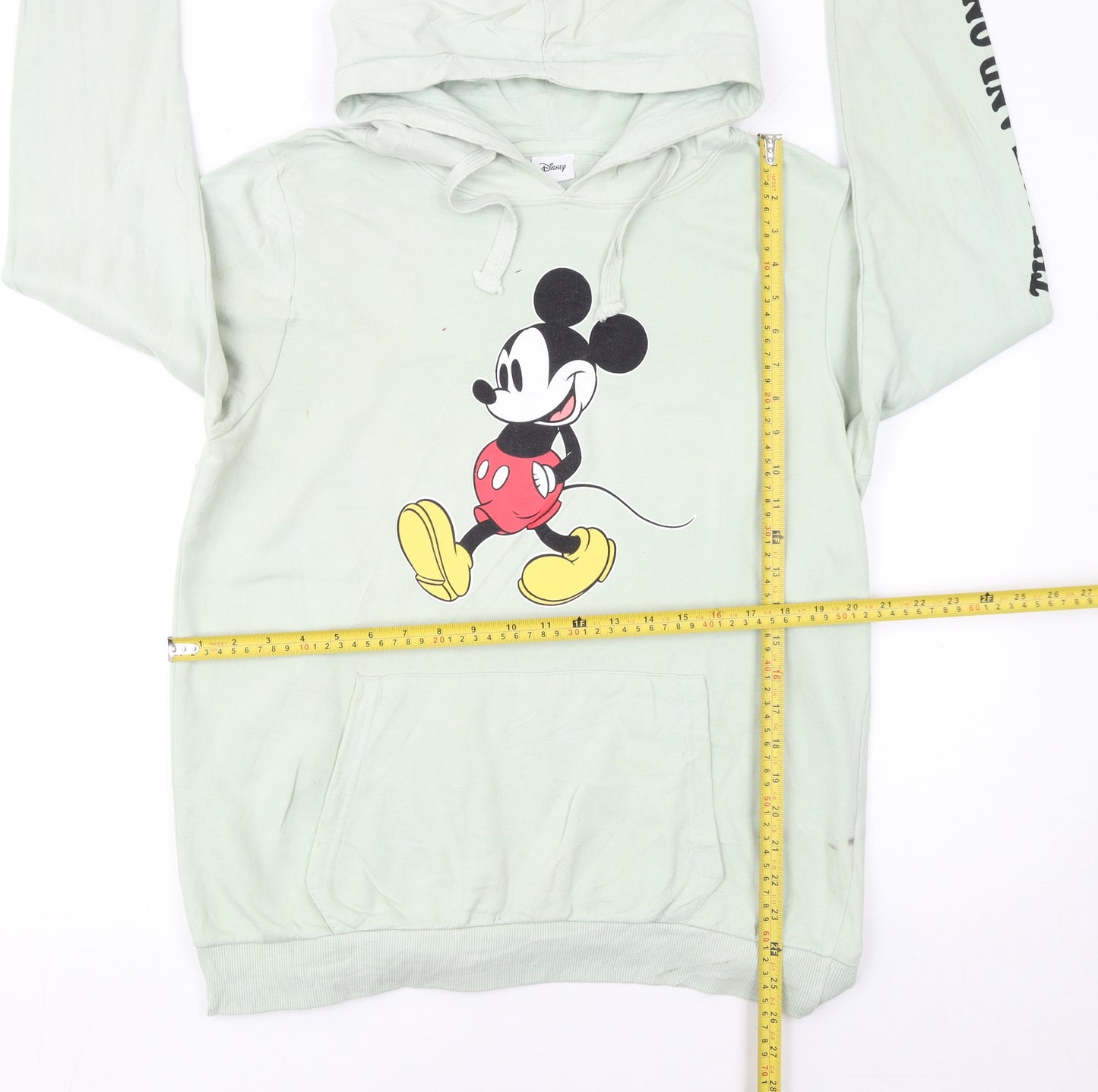 Disney Women's Mint Green Mickey Mouse Pullover Hoodie Size 14 XL