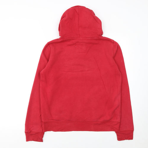 Hollister Women Red Pullover Hoodie XS Cotton Blend Casual