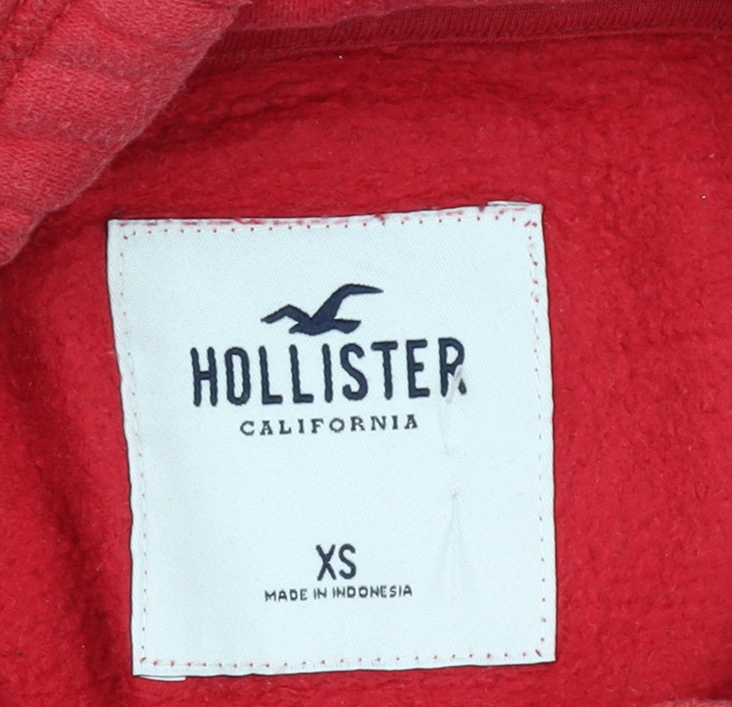 Hollister Women Red Pullover Hoodie XS Cotton Blend Casual