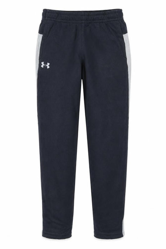 Under Armour Boys Black Joggers YLG Cotton Blend Elastic Waist Sportswear