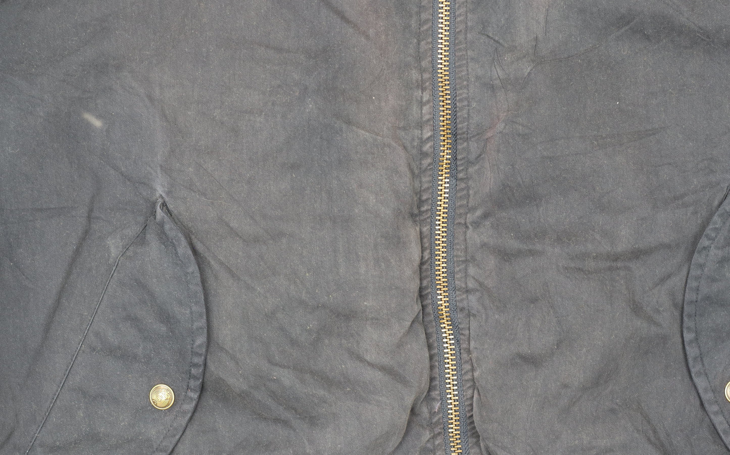 GANT Men's Blue Cotton Nylon Bomber Jacket L Full Zip Casual