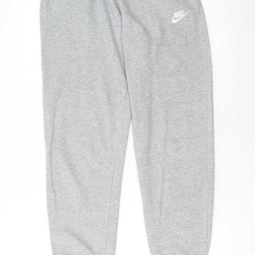 Nike Men's Grey Sweatpants S Regular Fit Cotton Blend