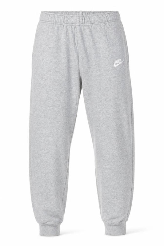 Front view of Nike Men's Grey Sweatpants S Regular Fit Cotton Blend
