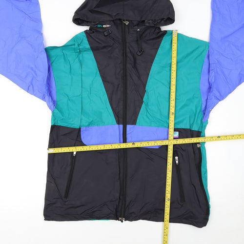 Salik International Womens Multicoloured 90s Windbreaker Jacket Size 6