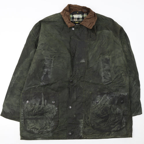 Mc Orvis Men’s Green Waxed Cotton Mid-Length Jacket M Outdoor Coat