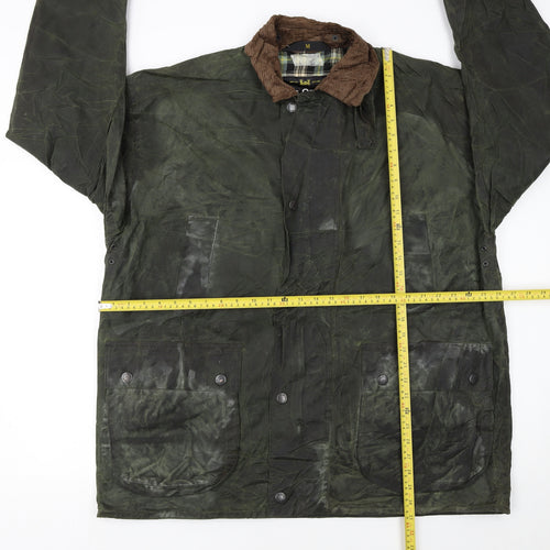 Mc Orvis Men’s Green Waxed Cotton Mid-Length Jacket M Outdoor Coat
