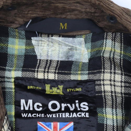 Mc Orvis Men’s Green Waxed Cotton Mid-Length Jacket M Outdoor Coat