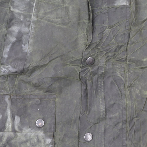 Mc Orvis Men’s Green Waxed Cotton Mid-Length Jacket M Outdoor Coat