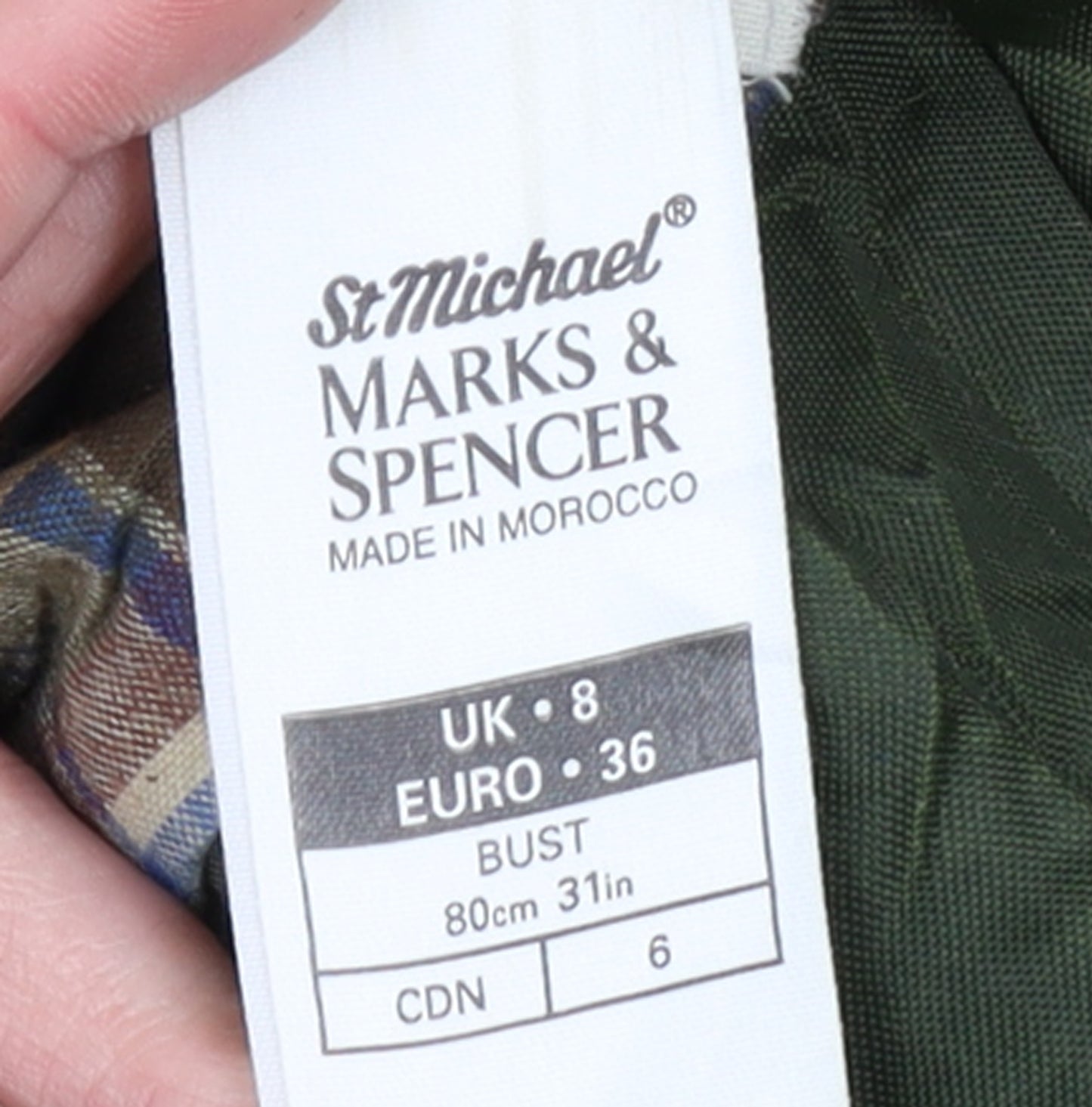Marks and Spencer Men's Green Waxed Overcoat Jacket Size 36 Regular