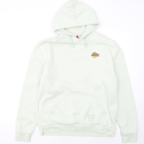 Mitchell & Ness Men’s White XL Pullover Hoodie Lakers Logo