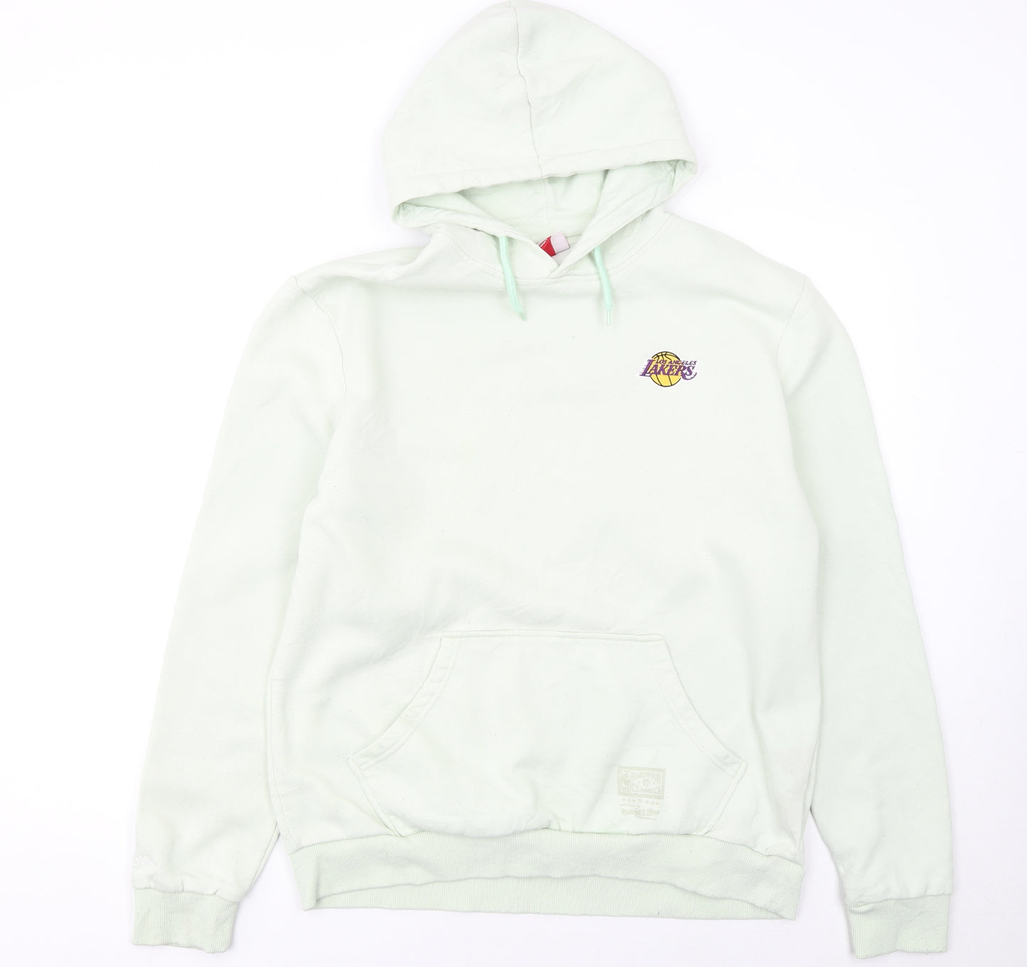 Mitchell & Ness Men’s White XL Pullover Hoodie Lakers Logo