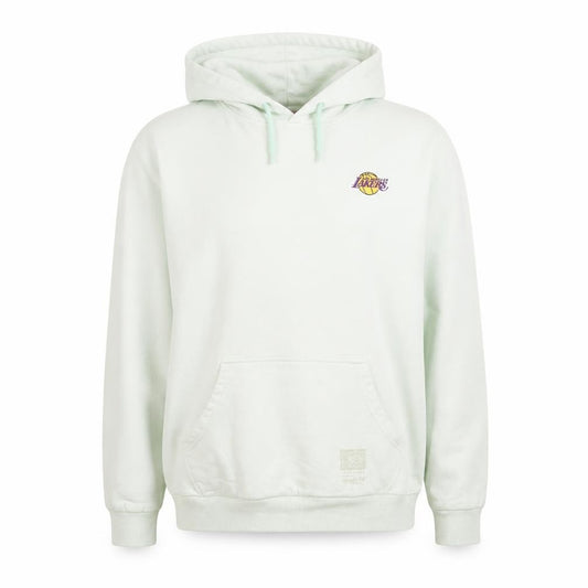 Front view of Mitchell & Ness Men’s White XL Pullover Hoodie Lakers Logo