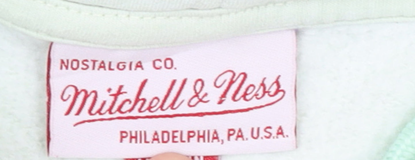 Mitchell & Ness Men’s White XL Pullover Hoodie Lakers Logo
