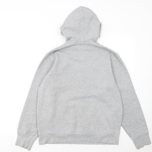 Reebok Men's Grey Pullover Hoodie M Logo Sports Fleece
