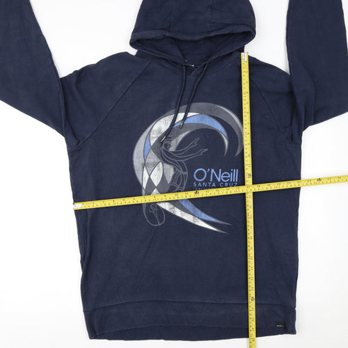 O'Neill Men's Blue Pullover Hoodie L Graphic Surf Style
