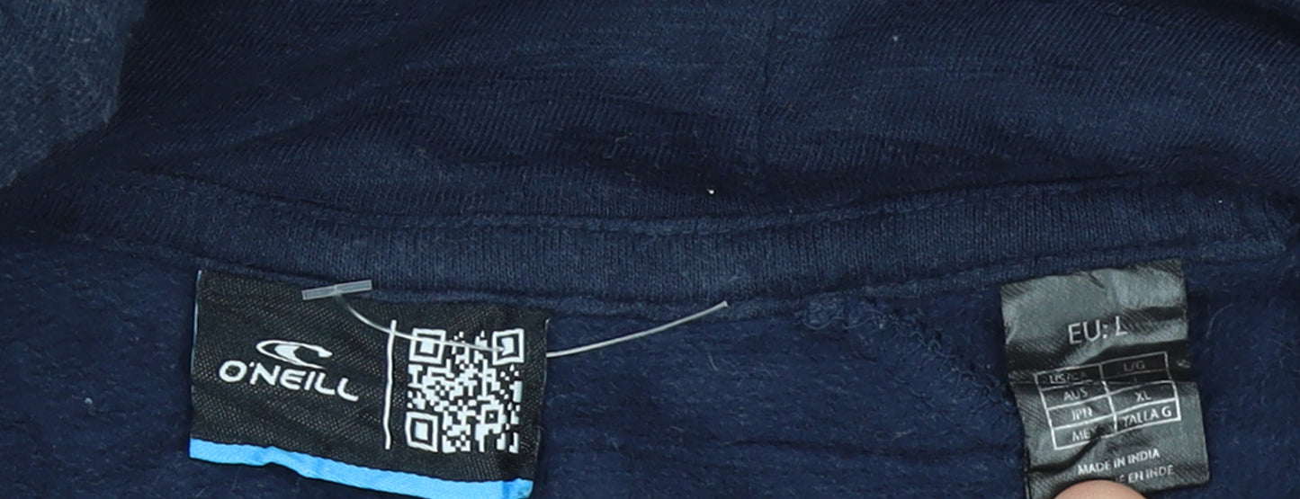 O'Neill Men's Blue Pullover Hoodie L Graphic Surf Style