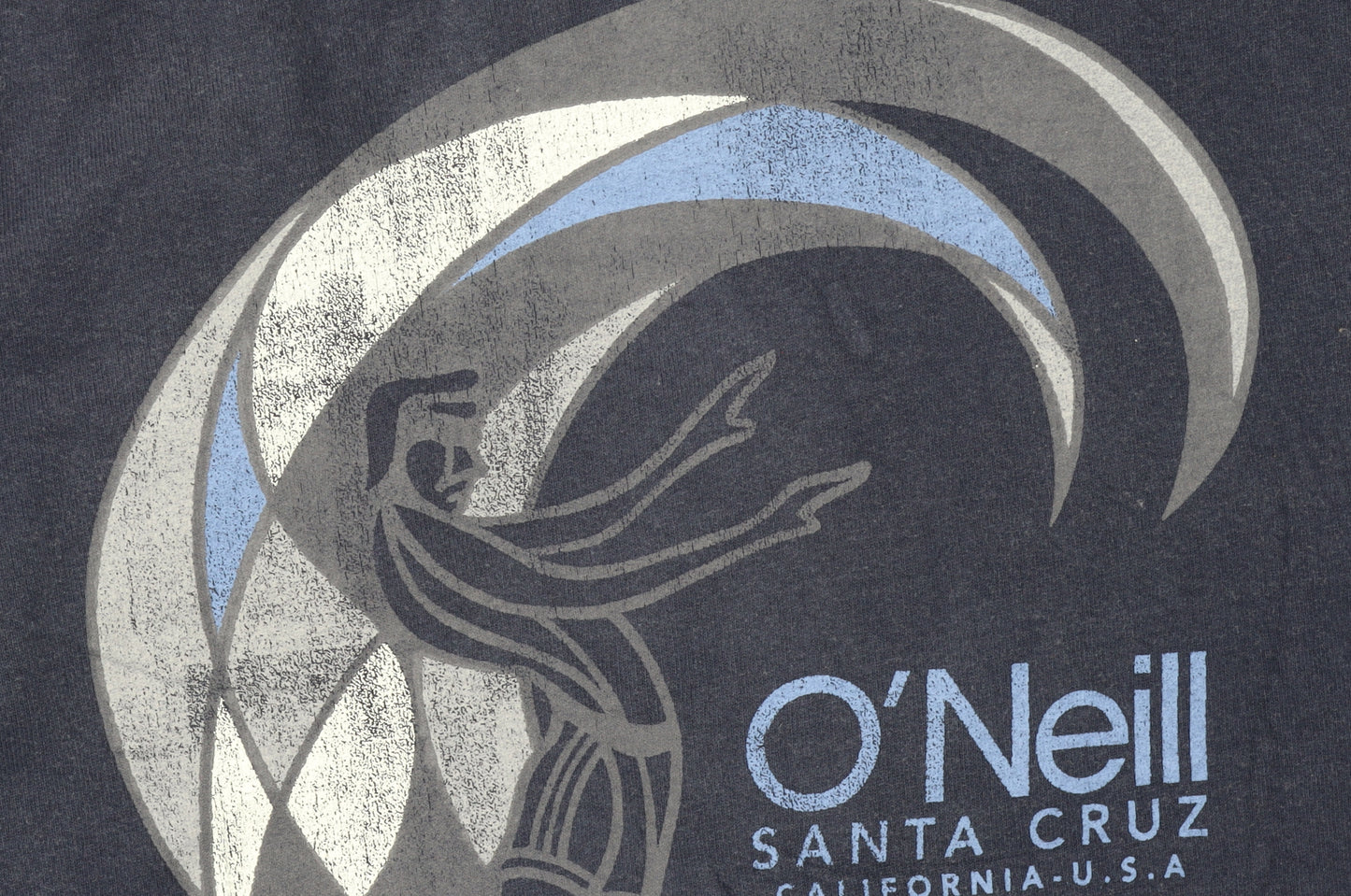 O'Neill Men's Blue Pullover Hoodie L Graphic Surf Style