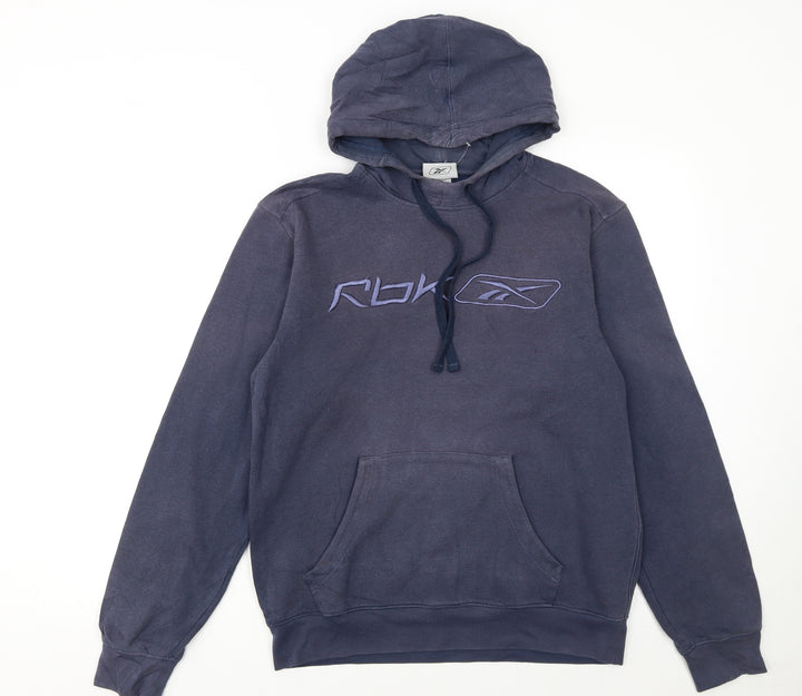 Reebok Men's Blue Embroidered Pullover Hoodie Size S