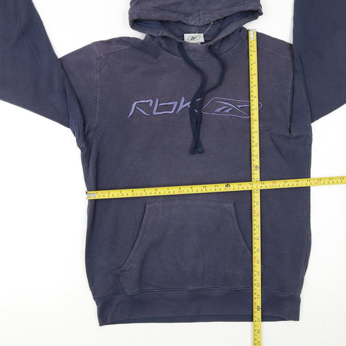 Reebok Men's Blue Embroidered Pullover Hoodie Size S