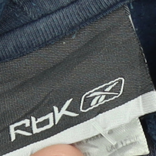 Reebok Men's Blue Embroidered Pullover Hoodie Size S