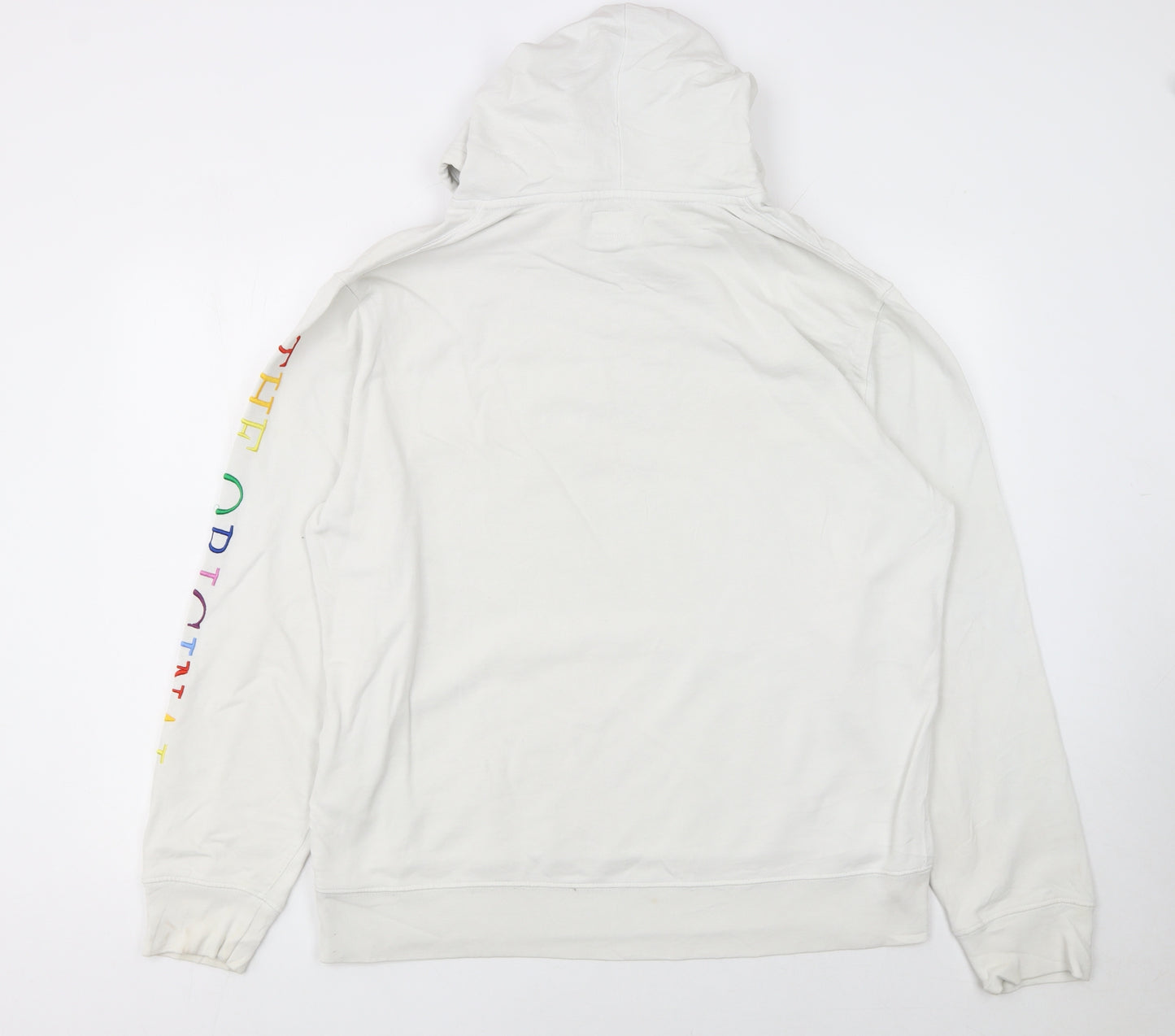 Levi's Men's White Pullover Hoodie L Logo Graphic Cotton Sweatshirt