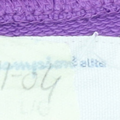 Champion Girls Purple Crew Neck Sweatshirt Size L Cotton Blend Logo Print